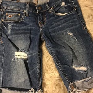 Hollister Distressed Bermuda Shorts